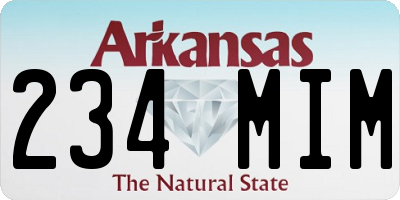 AR license plate 234MIM