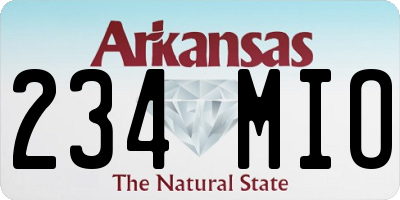 AR license plate 234MIO