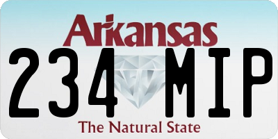 AR license plate 234MIP