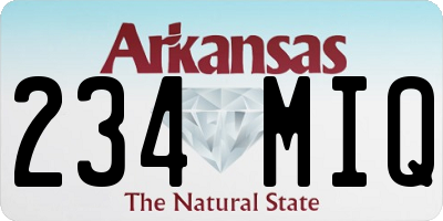 AR license plate 234MIQ
