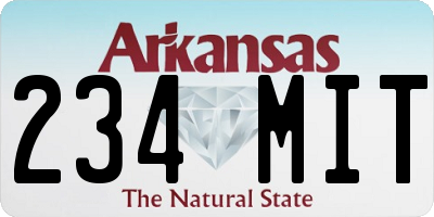 AR license plate 234MIT