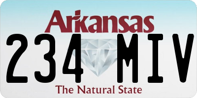 AR license plate 234MIV