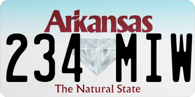 AR license plate 234MIW