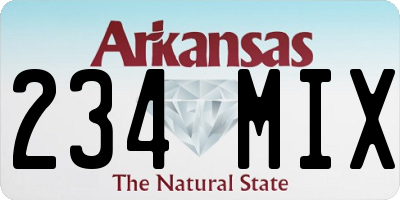 AR license plate 234MIX
