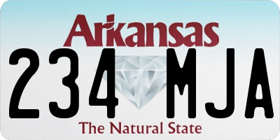 AR license plate 234MJA