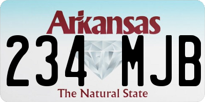 AR license plate 234MJB