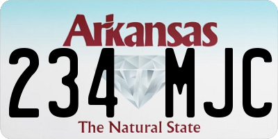 AR license plate 234MJC