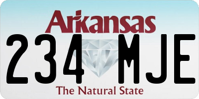 AR license plate 234MJE