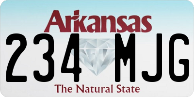 AR license plate 234MJG