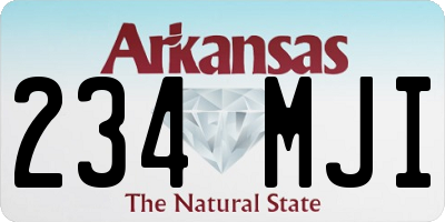 AR license plate 234MJI
