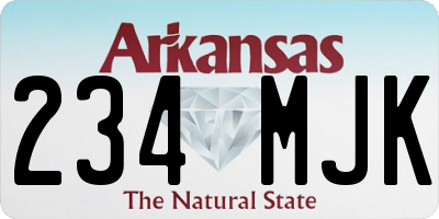 AR license plate 234MJK