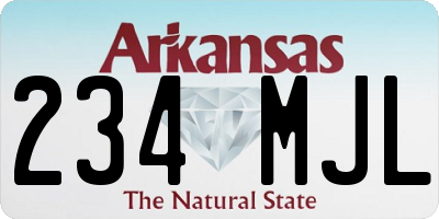 AR license plate 234MJL