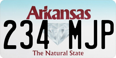 AR license plate 234MJP