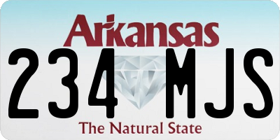 AR license plate 234MJS