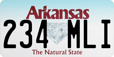 AR license plate 234MLI