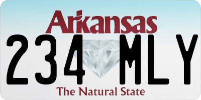 AR license plate 234MLY