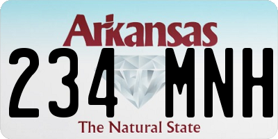 AR license plate 234MNH