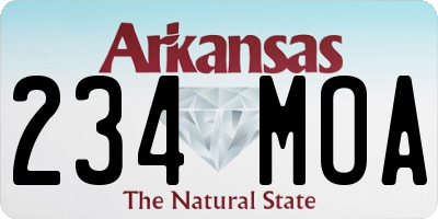 AR license plate 234MOA