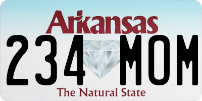 AR license plate 234MOM