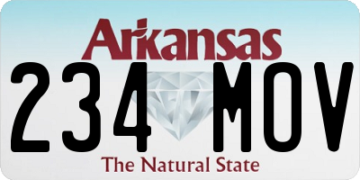 AR license plate 234MOV