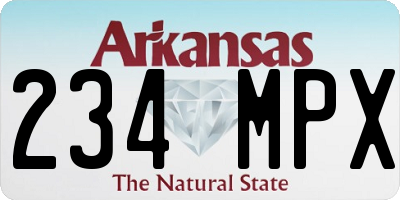 AR license plate 234MPX