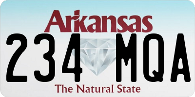 AR license plate 234MQA
