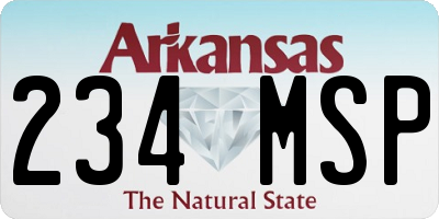 AR license plate 234MSP