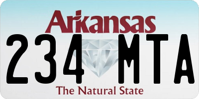 AR license plate 234MTA