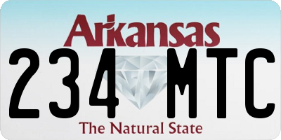AR license plate 234MTC