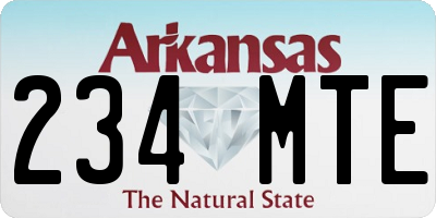 AR license plate 234MTE