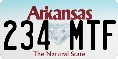 AR license plate 234MTF