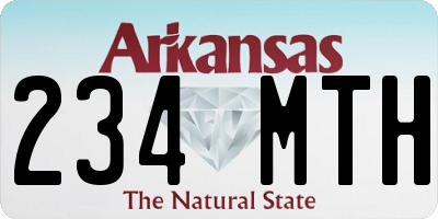 AR license plate 234MTH