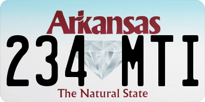 AR license plate 234MTI