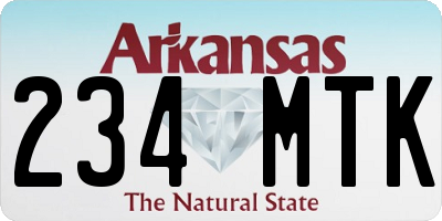 AR license plate 234MTK