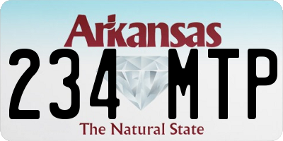 AR license plate 234MTP