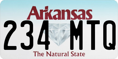 AR license plate 234MTQ