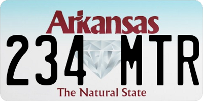AR license plate 234MTR