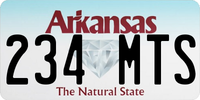 AR license plate 234MTS