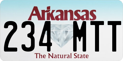 AR license plate 234MTT
