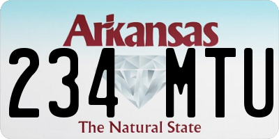 AR license plate 234MTU