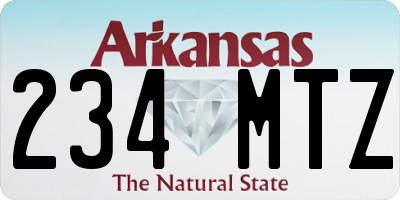 AR license plate 234MTZ