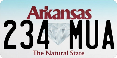 AR license plate 234MUA
