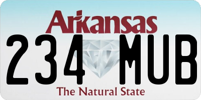 AR license plate 234MUB