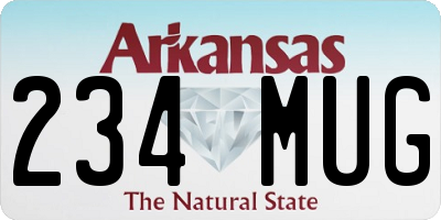 AR license plate 234MUG