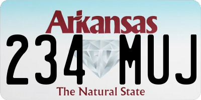 AR license plate 234MUJ