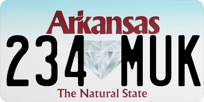 AR license plate 234MUK
