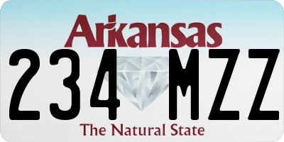AR license plate 234MZZ