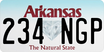 AR license plate 234NGP