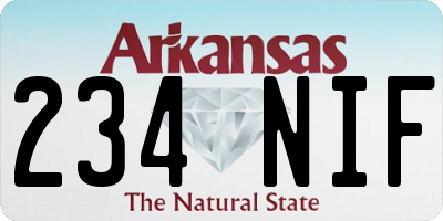 AR license plate 234NIF