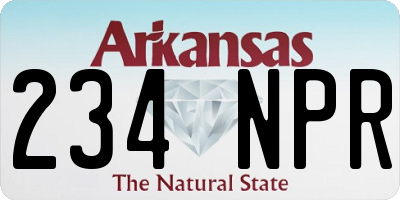 AR license plate 234NPR